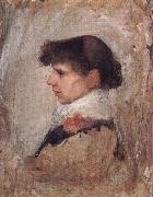 John William Waterhouse Head of a Model oil painting artist
